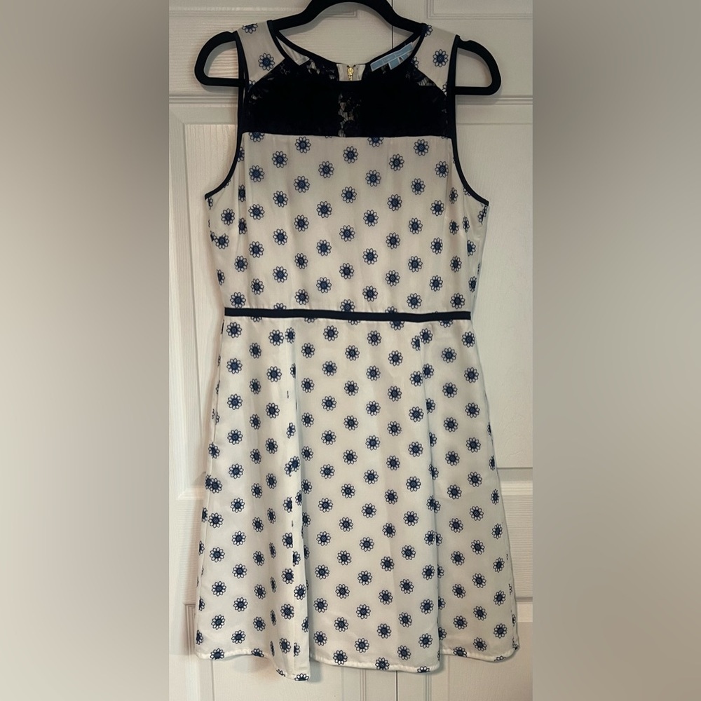 Women's Draper James Sleeveless Floral And Lace Dress